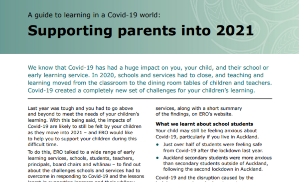 Supporting Parents Into 2021